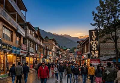 Mall Road the most Happning Place in Manali