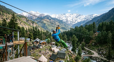 Zipline Adventure Activity in Manali